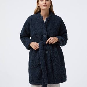 Oysho Blue Fleece Dressing Gown/Coat